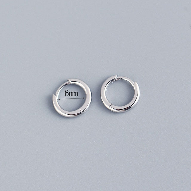 Stainless Steel Minimalist Huggie Hoop Earrings Pi-Mart