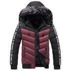 Hooded jacket men's thick warm cotton jacket ，