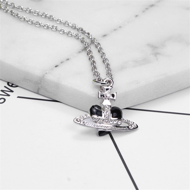 Saturn Stud Earrings and Necklace Pi-Mart