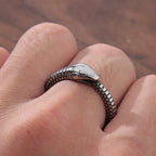 Retro Norse Mythology Men Ouroboros Ring Pi-Mart