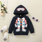 Children's Hooded Tops Jackets Kids Zipper Shirts Pi-Mart