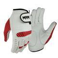 New Women's Golf Gloves Left Hand Cabretta Leather White Red MRX Products
