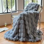 1pc Super Soft Faux Rabbit Fur Blanket - All Seasons Wool Blanket for Bedroom, Office, Camping, and Travel - Warm and Comfortable - Perfect Home Decoration Lootquake LLC
