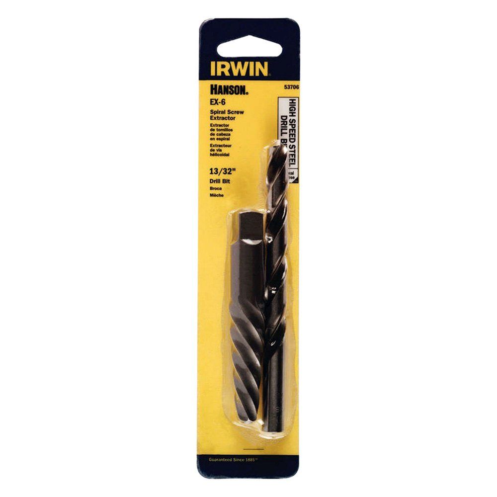 IRWIN HANSON EX-6 Spiral Extractor and 12/32" Drill Bit Set, 53706 EasyOptionXY LLC