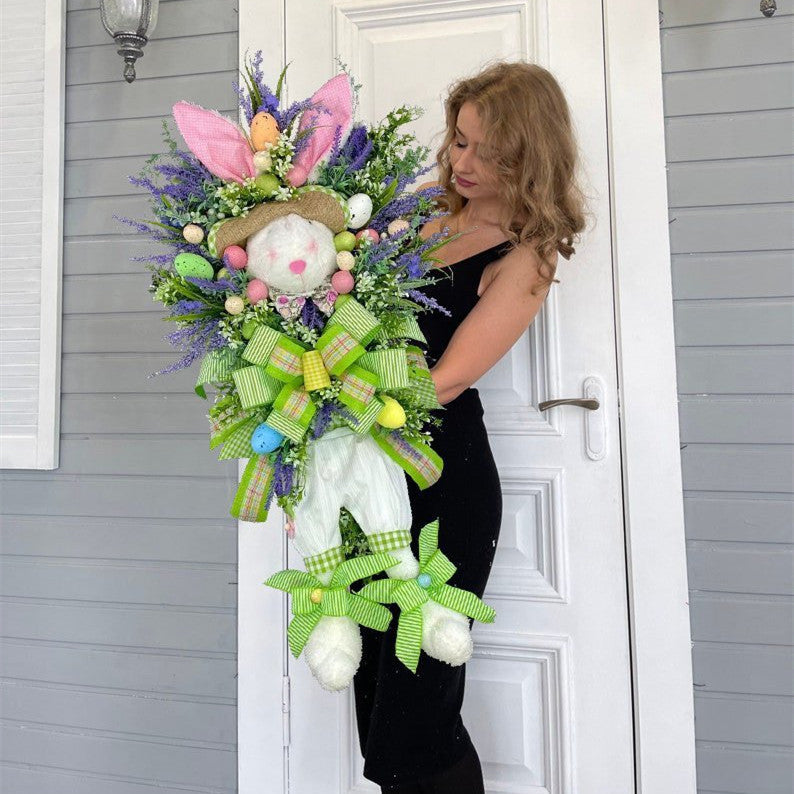 Easter Decoration Wreath Door Hanging Decorations Pi-Mart