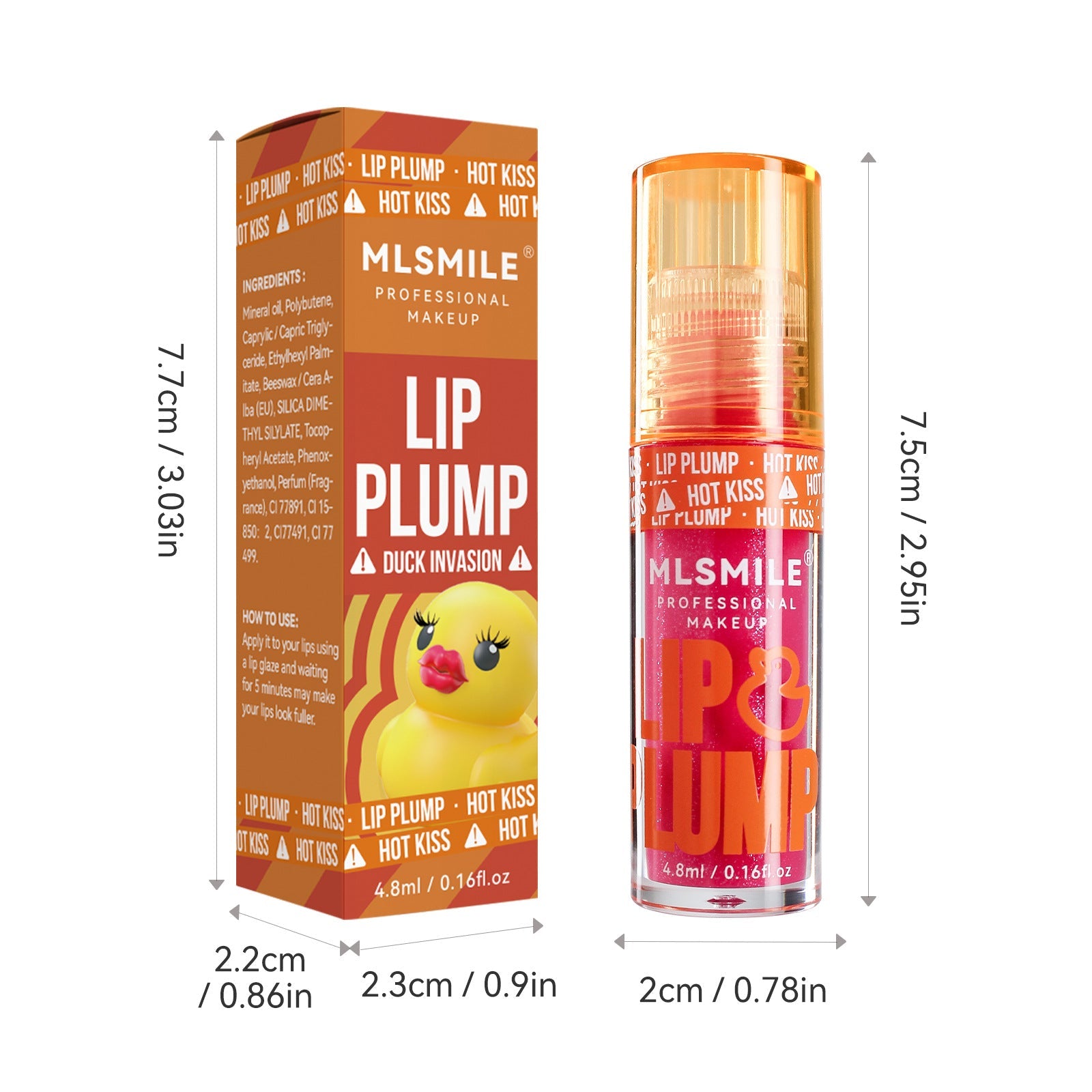 Duck Lip Gloss Mirror Lip Lacquer Pearlescent Liquid Lipstick Pi-Mart
