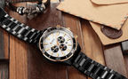 Men's Waterproof Watch With Chronometers, Date Display Excellent Background Unique Design Perfect Gift Stevvex