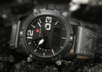 Men's Multifunction Digital Analog Waterproof Watch With Alarm And Automatic Time Zones Unique Design Excellent Gift - SJB-DIAMOND ELITES