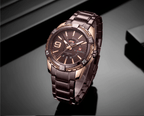 Men's  Luxury Stainless steal Waterproof Watch With Day And Date Display Unique Design Perfect Gift In Modern Metal Men  Wrist Watch Design - SJB-DIAMOND ELITES