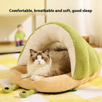 Warm Cat Semi-closed Snail Slippers Nest Pet Products Pi-Mart