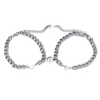 Halves Heart Magnetic Couple Bracelets Pi-Mart