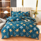 Cotton Plus Size Quilt Cover Sheet Set Of Four Pi-Mart