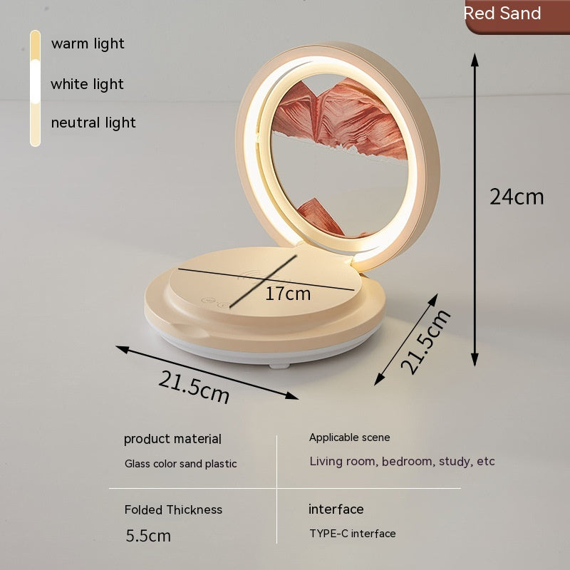 Creative Quicksand Painting Mobile Phone Charging Bluetooth Speaker Desk Lamp Pi-Mart