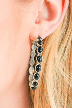 Turquoise C-Shape Hoop Earrings | Bold Statement Earrings - Femstylo