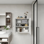 C2 Closet Shelves for bathroom,Wooden Closet System Modular With 2 Doors Shelves Wall Mount Organizer Modern Shelving for Walk in Closet Organization Bedroom Built in Clothes Storage 31.49''W x 16.04''D x 31.49''H Pi-Mart