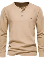 Men's Waffle-Knit Long Sleeve T-Shirt