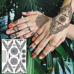 53 Sheets Black Lace Temporary Tattoos Sticker Butterfly Flower Fake Tatoo Sticker Sexy  Black Henna Temporary Tattoos For Women Stevvex