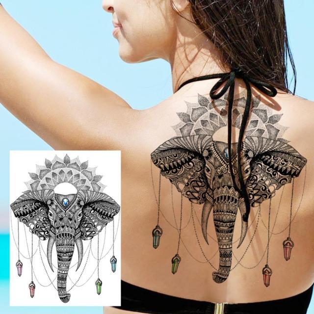 53 Sheets Black Lace Temporary Tattoos Sticker Butterfly Flower Fake Tatoo Sticker Sexy  Black Henna Temporary Tattoos For Women Stevvex