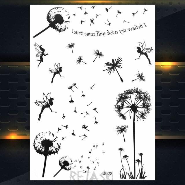 53 Sheets Black Lace Temporary Tattoos Sticker Butterfly Flower Fake Tatoo Sticker Sexy  Black Henna Temporary Tattoos For Women Stevvex