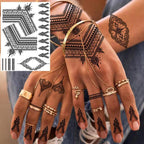 53 Sheets Black Lace Temporary Tattoos Sticker Butterfly Flower Fake Tatoo Sticker Sexy  Black Henna Temporary Tattoos For Women Stevvex
