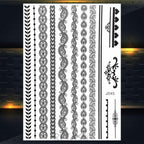 53 Sheets Black Lace Temporary Tattoos Sticker Butterfly Flower Fake Tatoo Sticker Sexy  Black Henna Temporary Tattoos For Women Stevvex