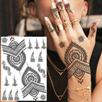 53 Sheets Black Lace Temporary Tattoos Sticker Butterfly Flower Fake Tatoo Sticker Sexy  Black Henna Temporary Tattoos For Women Stevvex