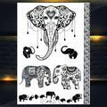 53 Sheets Black Lace Temporary Tattoos Sticker Butterfly Flower Fake Tatoo Sticker Sexy  Black Henna Temporary Tattoos For Women Stevvex