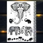 53 Sheets Black Lace Temporary Tattoos Sticker Butterfly Flower Fake Tatoo Sticker Sexy  Black Henna Temporary Tattoos For Women Stevvex
