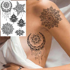 53 Sheets Black Lace Temporary Tattoos Sticker Butterfly Flower Fake Tatoo Sticker Sexy  Black Henna Temporary Tattoos For Women Stevvex