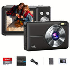 Digital Camera, Camkory FHD 1080P Camera 44MP Point and Shoot Digital Cameras with 32GB SD Card, 16X Zoom, Lanyard, Compact Small Camera, Best Gift for Boys Girls Lootquake LLC