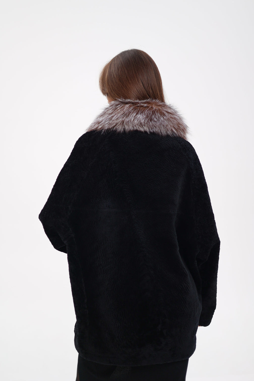 Palermo Genuine Astrakhan Silver Fox Trim Coat - SJB-DIAMOND ELITES