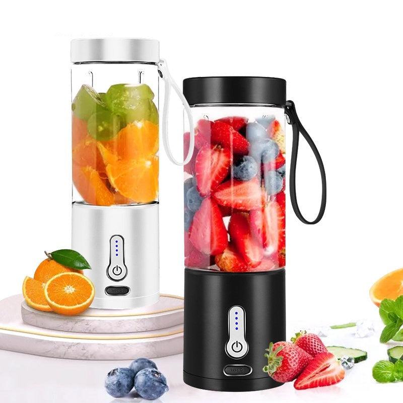 530ML Electric Juicer Portable Smoothie Blender USB Rechargeable Food Processor Fruit Mixer Machine Mini Juicer Blender Cup Portable Juicer For Travel USB Electric Blender Fruit Smoothie Blender Machine Personal Food Processor Juicer Stevvex