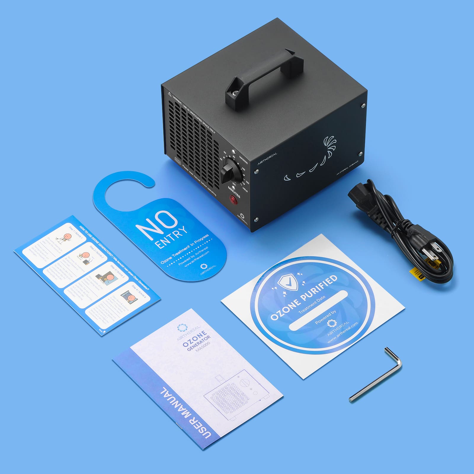 MA5000 Ozone Generator, Replaceable Ozone Plate Option Airthereal