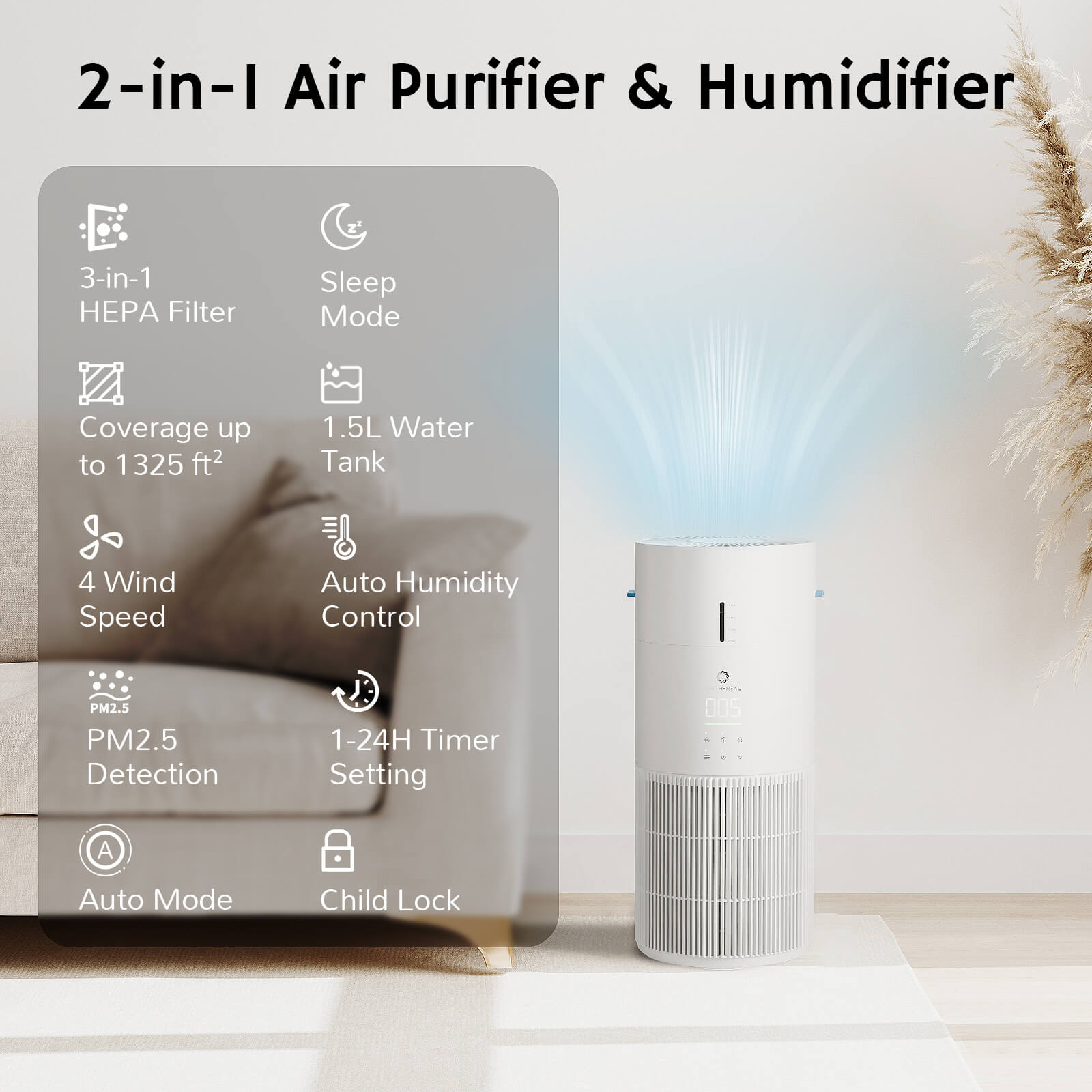 Ethereal Rain AEH300 Air Purifier & Humidifier Combo - European version - SJB-DIAMOND ELITES