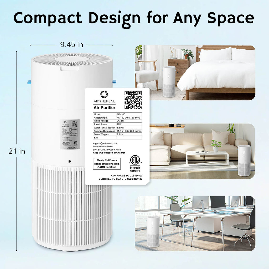 Ethereal Rain AEH300 Air Purifier & Humidifier Combo - SJB-DIAMOND ELITES