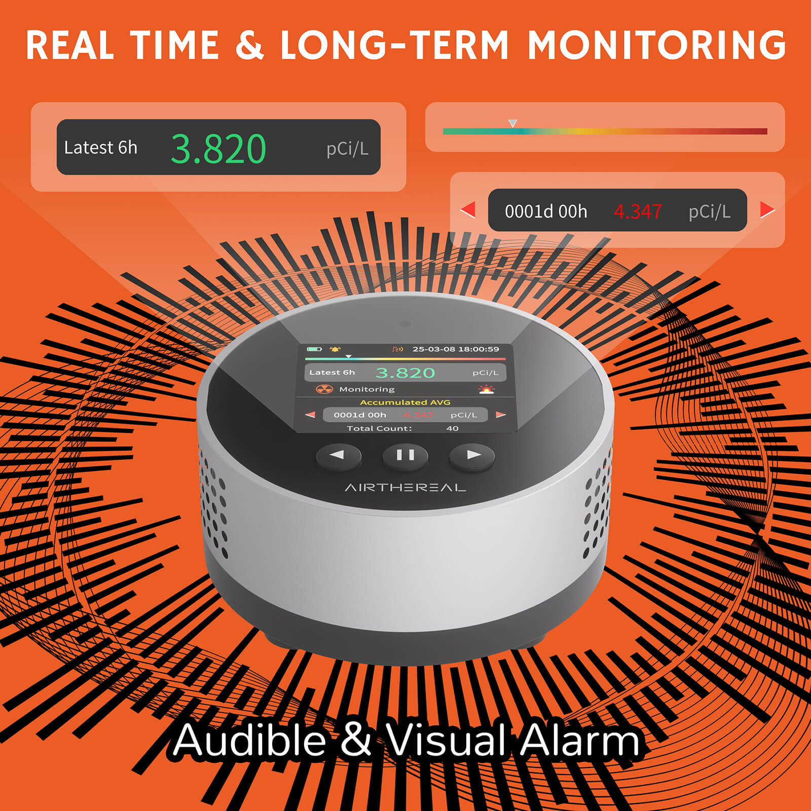 RM-65 Radon Detector for Home Basement - SJB-DIAMOND ELITES