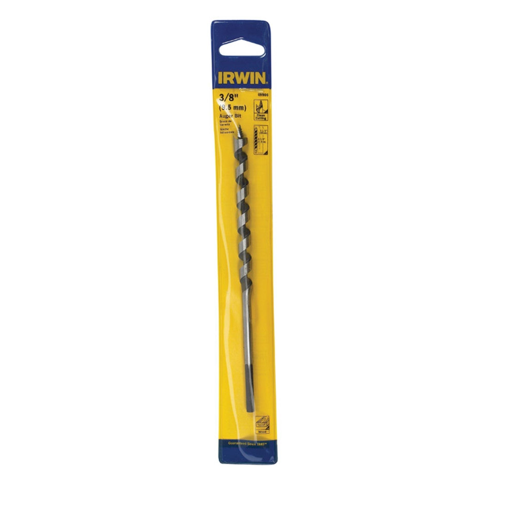 Irwin 3/8 in. Dia x 7.5 in L Auger Bit Carbon Steel 5/16 in. Hex Shank 1 pc EasyOptionXY LLC