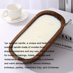 A Scented Candle with a Unique And Fresh Aroma, Made from Soy Wax And Presented in a Wooden Boat-Shaped Container. It Is Perfect for Homes, Hotels, And Upscale Restaurants. Widely Used to Create a Romantic And Warm Atmosphere