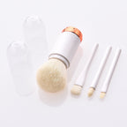 Retractable double head makeup brush