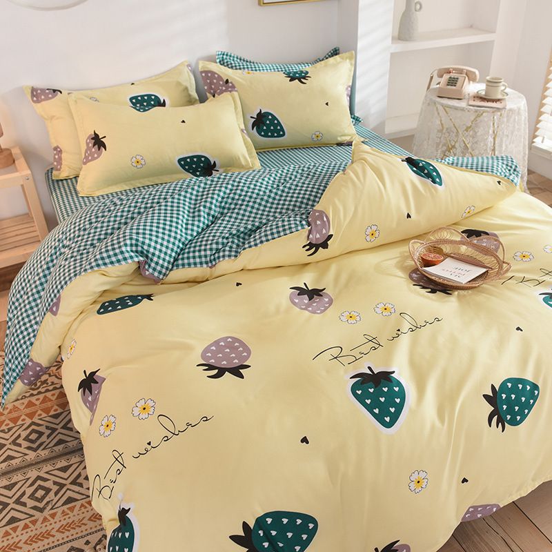 Pillowcase Bed Cover Set Sets Bedding Bedsheet Quilt Duvet Pi-Mart