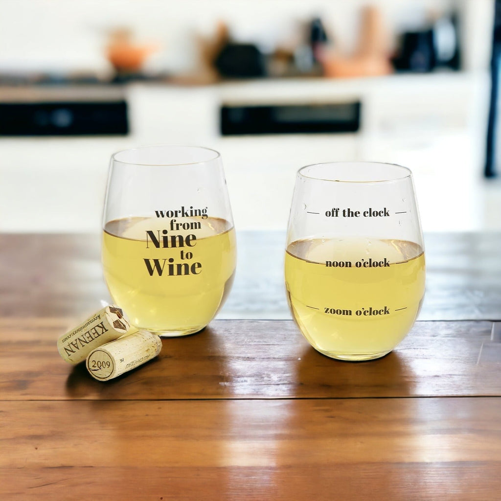 Whiskey Or Wine Stemless Glass Gift Set With Funny Barware Saying And Gift Box For Wine Lovers BandsCo Straps