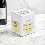 Whiskey Or Wine Stemless Glass Gift Set With Funny Barware Saying And Gift Box For Wine Lovers BandsCo Straps