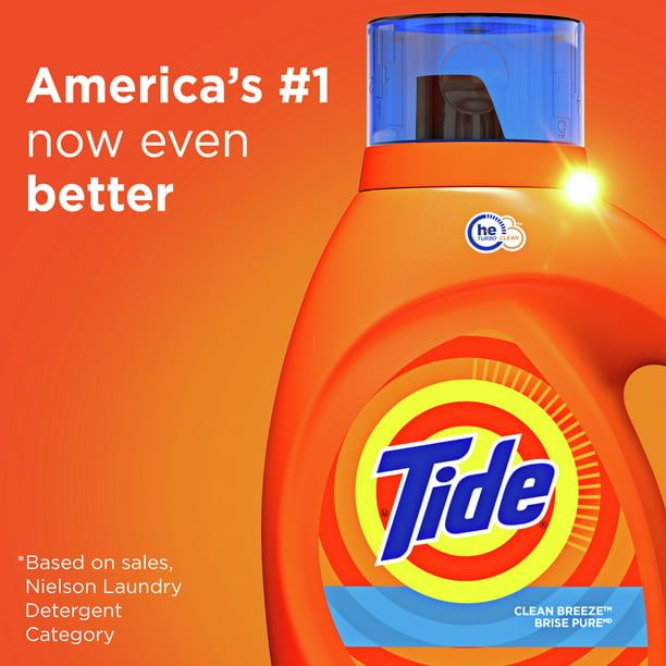 Tide Liquid Laundry Detergent, Clean Breeze, 100 Loads, 146 oz EasyOptionXY LLC