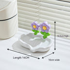 Draining Flowers Soap Dish Home Creative