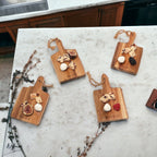 Acacia Charcuterie Boards Set Of 4 8x4.5in Small Serving Boards With Jute Hangs BandsCo Straps