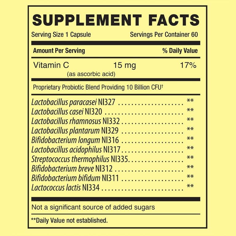 Spring Valley Extra Strength Probiotic Vegetable Capsules, 60 Count EasyOptionXY LLC