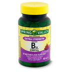 Spring Valley Extra Strength Vitamin B12 Metabolism Support Dietary Supplement Fast Dissolve Tablets, Mixed Berry, 5000 mcg, 45 Count EasyOptionXY LLC