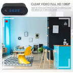 WiFi Camera Indoor Home Security Cam Clock, 2.4ghz Wireless Remote Live View 1080P Video Camera, Night Vision, Motion Detection, Loop Recording, Wireless Surveillance Camera For Home, Office, Warehouse, Home Cam With Lithium Lootquake LLC
