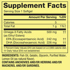 Spring Valley Omega-3 Fish Oil Softgels, Lemon, 500 mg, 60 Count EasyOptionXY LLC
