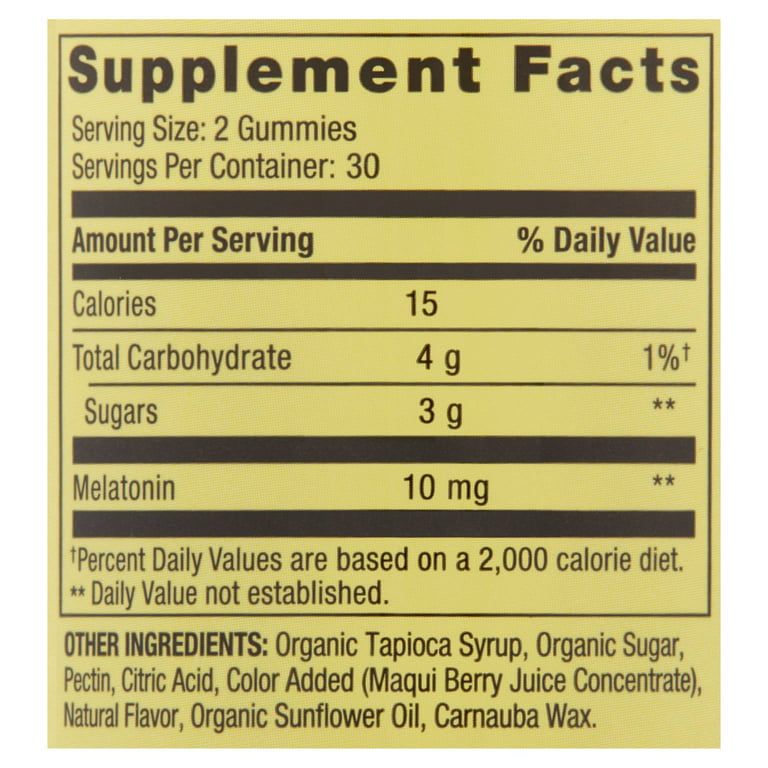 Spring Valley Non GMO Melatonin Dietary Supplement Gummies, Blueberry, 10 mg, 60 Count EasyOptionXY LLC